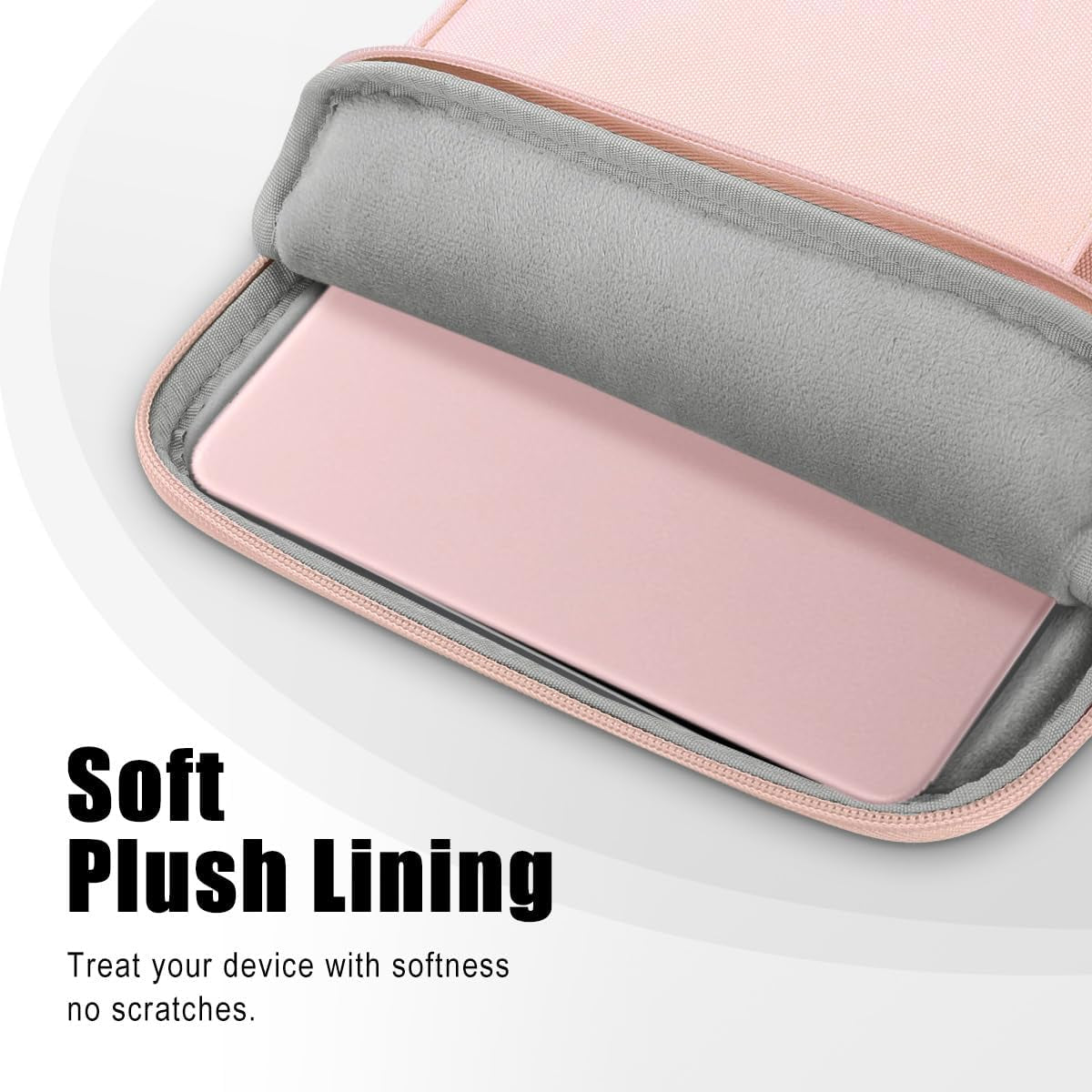 Sleeve Case with Shoulder Strap for Tablet/Laptop, 13.3-14", Pink | Fit Macbook Neo 13 Inch 2026 Model A3404 with A18 Pro Chip, Carrying Case with Shoulder Strap