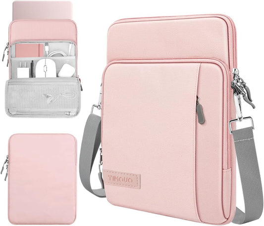 Sleeve Case with Shoulder Strap for Tablet/Laptop, 13.3-14", Pink | Fit Macbook Neo 13 Inch 2026 Model A3404 with A18 Pro Chip, Carrying Case with Shoulder Strap